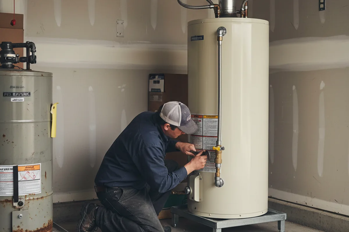 Water heater and shutoff valve replacement in Nazareth